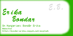 erika bondar business card